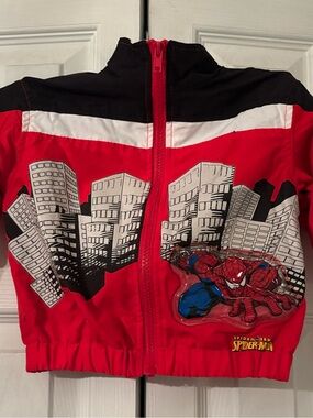 Marvel Kids Red Black White Spider-Man Jacket